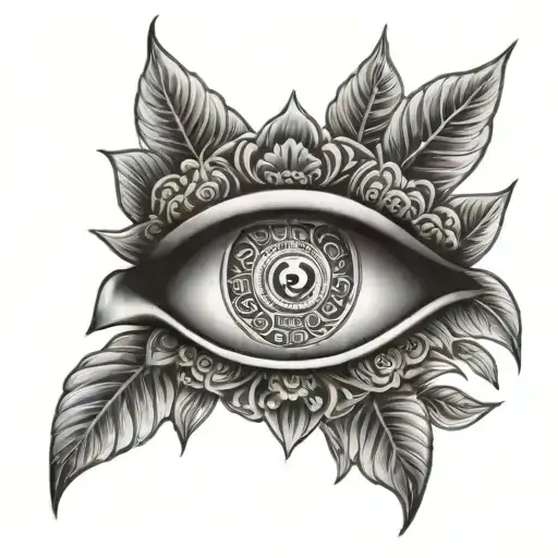 buddha eye tattoo design idea