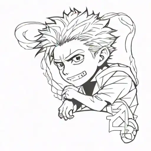 Choso jujutsu kaisen chibi tattoo design idea