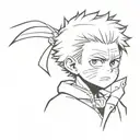 Choso jujutsu kaisen chibi tattoo design idea