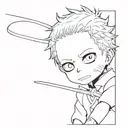 Choso jujutsu kaisen chibi tattoo design idea