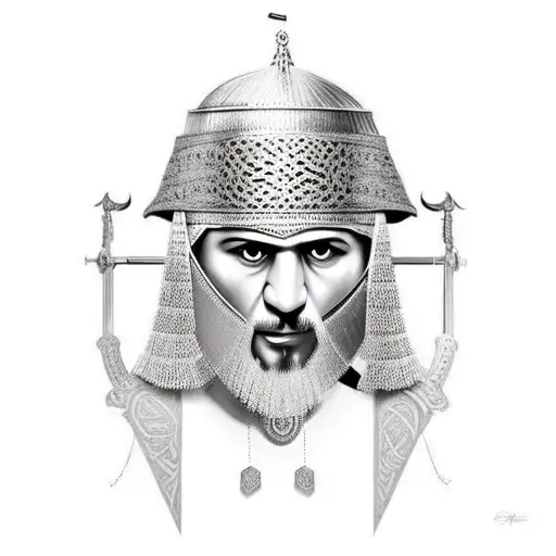 ottoman warrior tattoo design idea