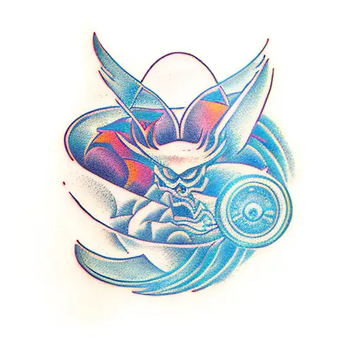 horizontal line tattoo design idea