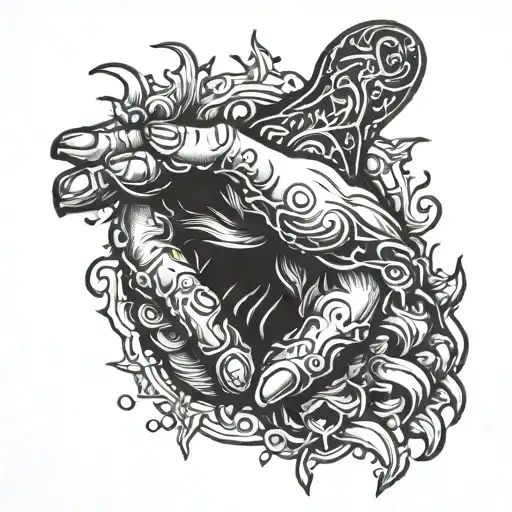 is bitten the hand who give food  tattoo design idea