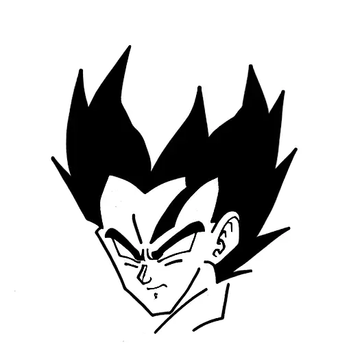 Vegeta hair tattoo design idea