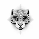 jaguar prehispanic tattoo design idea