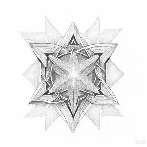 draw north star with written Ez36:25-26 tattoo design idea
