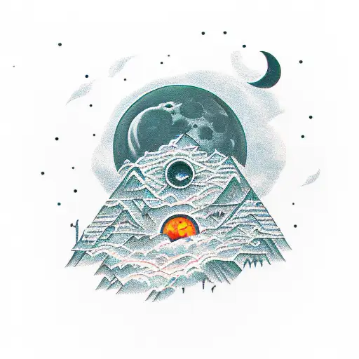 the moon will illuminate my room and soon im consumed by my doom tattoo design idea