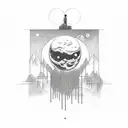 the moon will illuminate my room and soon im consumed by my doom tattoo design idea