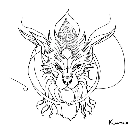 kurama  tattoo design idea
