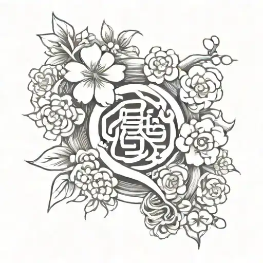 for a girl related to self-love Japanese tattoo tattoo design idea