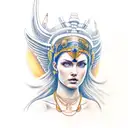 athena goddess tattoo design idea