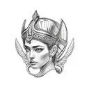 athena goddess tattoo design idea