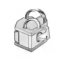 key and padlock tattoo design idea