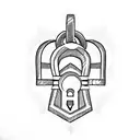 key and padlock tattoo design idea