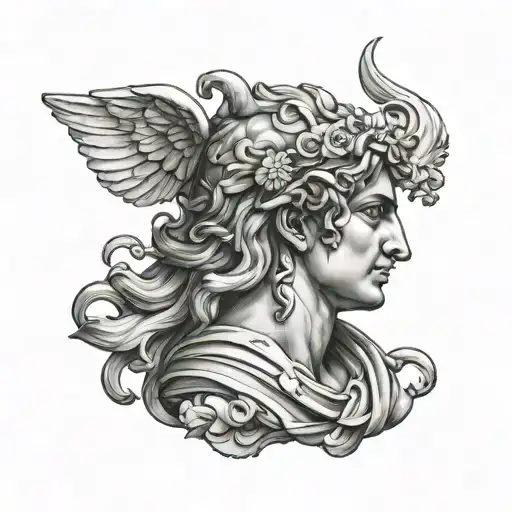 Greek god apollo tattoo design idea