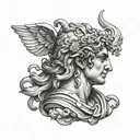 Greek god apollo tattoo design idea