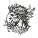 Greek god apollo tattoo design idea