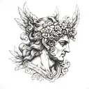 Greek god apollo tattoo design idea