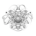 text spinning like a galaxy tattoo design idea