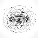 text spinning like a galaxy tattoo design idea