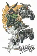 fast and furious tattoo design idea