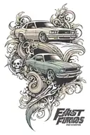 fast and furious tattoo design idea