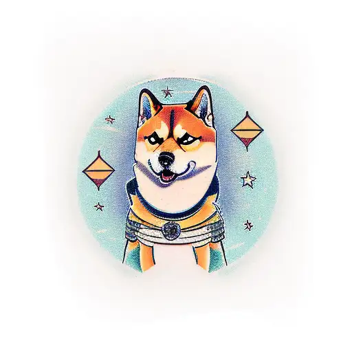 Shiba Inu tattoo design idea