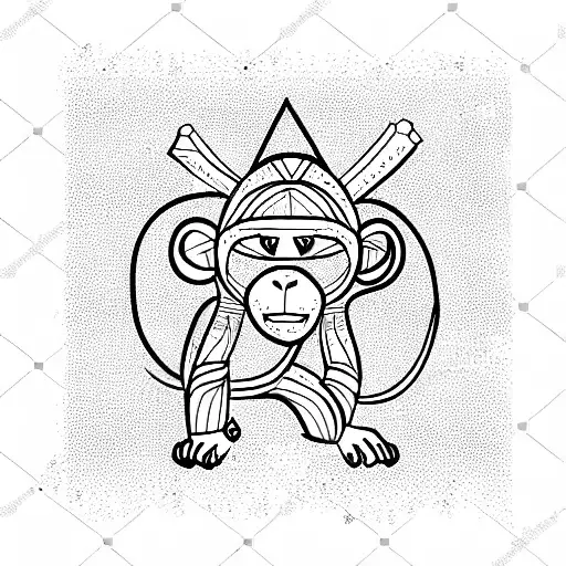 monkey tattoo design idea