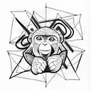 monkey tattoo design idea