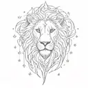 Strength of a mountain, courage of the deep blue sea, heart of a lion, stars burn bright inside of me, Christian, black  tattoo design idea