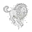 Strength of a mountain, courage of the deep blue sea, heart of a lion, stars burn bright inside of me, Christian, black  tattoo design idea
