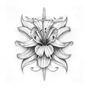 Lily tattoo design idea
