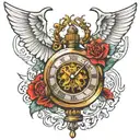 timepiece on chest tattoo tattoo design idea