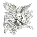 in GOD WE TRUST' tattoo design idea