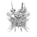 skating tattoo design idea