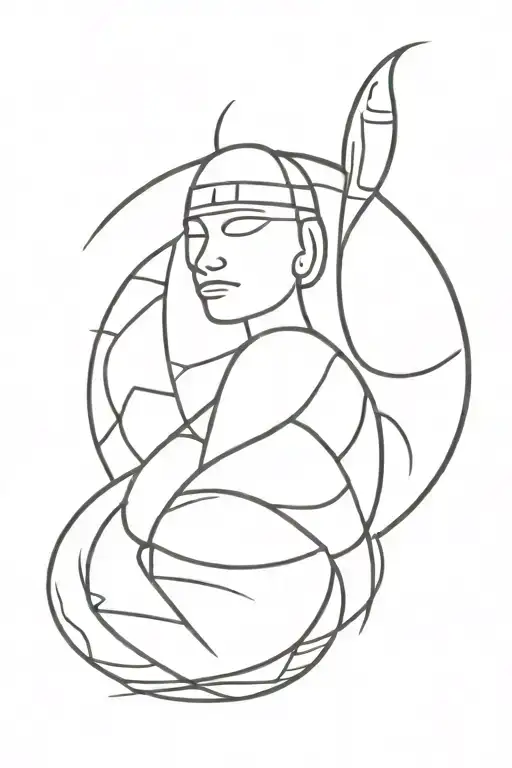indigenous art tattoo design idea