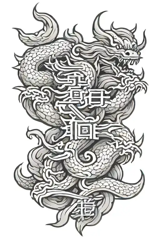 fort worth & respect" in Chinese tattoo design idea