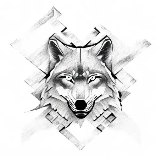 dacians wolf flag tattoo design idea