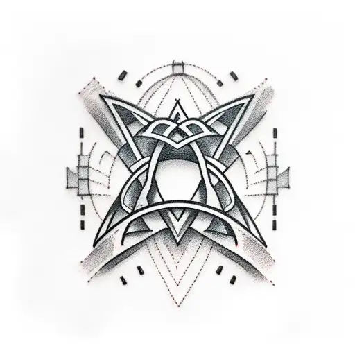 atom models tattoo design idea