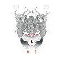 atom models tattoo design idea