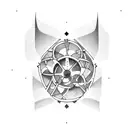 atom model tattoo design idea