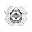 atom model tattoo design idea