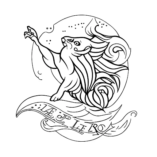 leap of fairh word tattoo design idea