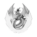 eragon style dragon wrapping around the top of the right shoulder down the back and around the right side of ribs to th  tattoo design idea