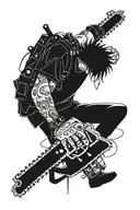 anime makima chainsaw man tattoo design idea