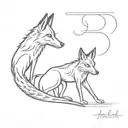 three jackals tattoo design idea