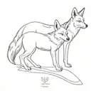 three jackals tattoo design idea