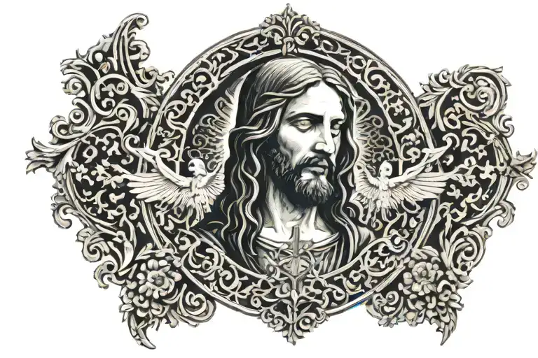 Jesus tattoo design idea