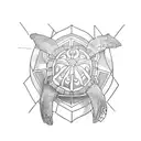 Turtle tattoo design idea