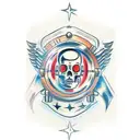 cyborg chest plate tattoo design idea